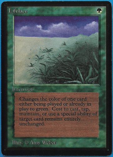 Lifelace Beta NM Green Rare MAGIC THE GATHERING MTG CARD (ID# 501411) ABUGames - Picture 1 of 2