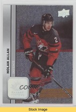 2023 Team Canada Juniors Men's U-20 Patterned Foilboard Nolan Allan #2 READ y0p