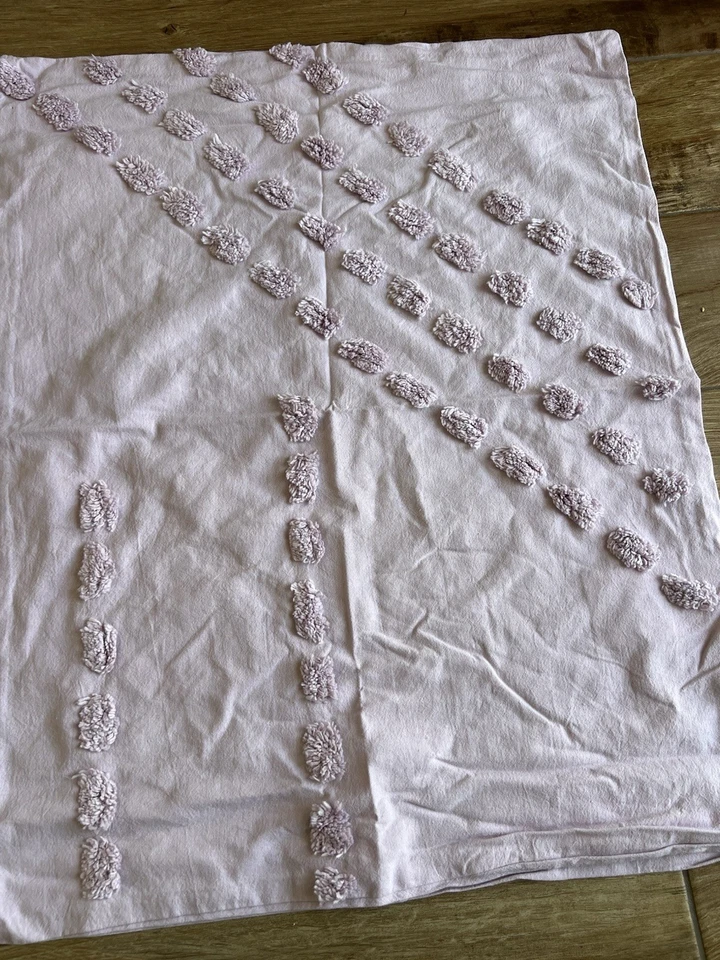 Un par de fundas de almohada de lavanda púrpura claro acolchado texturizado 100 % algodón boho Foto 2 de 4