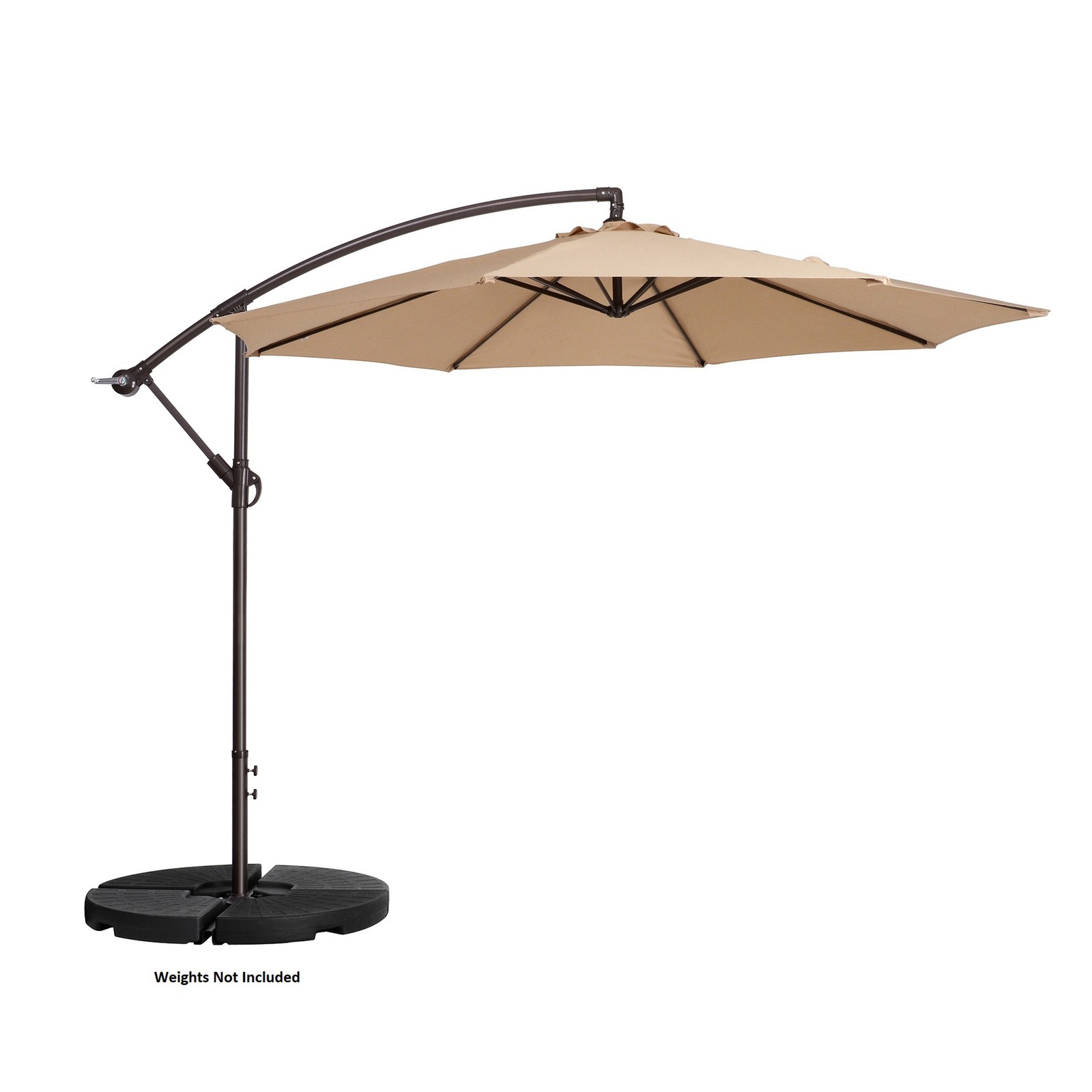 10 Foot Offset Patio Umbrella Cross T Screw in Deck Base XL 