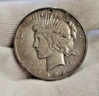 1928 US Peace Silver Dollar $1 Key Date (Partial Hole) FINE+ Details