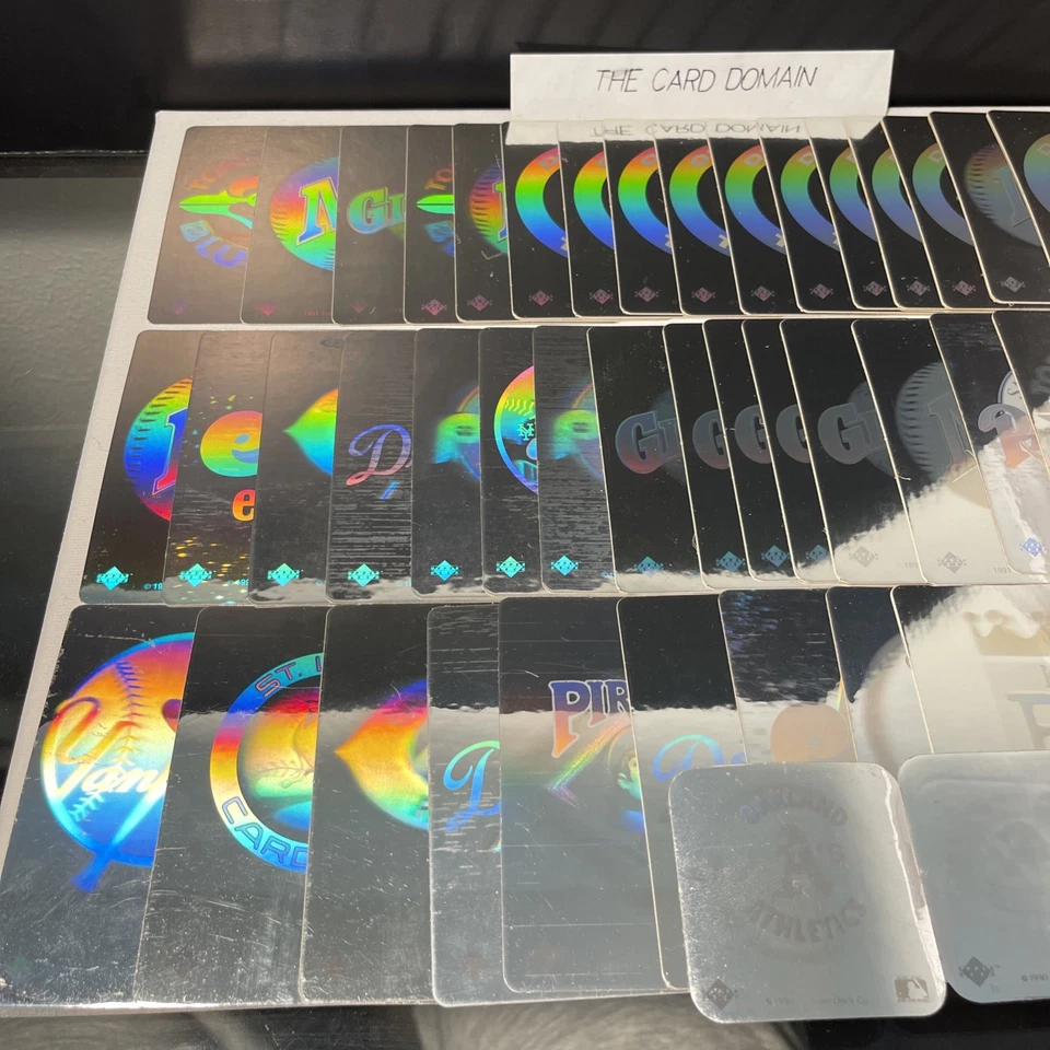 Pegatinas holográficas del equipo MLB Upper Deck 1991 (105 piezas) Foto 3 de 4