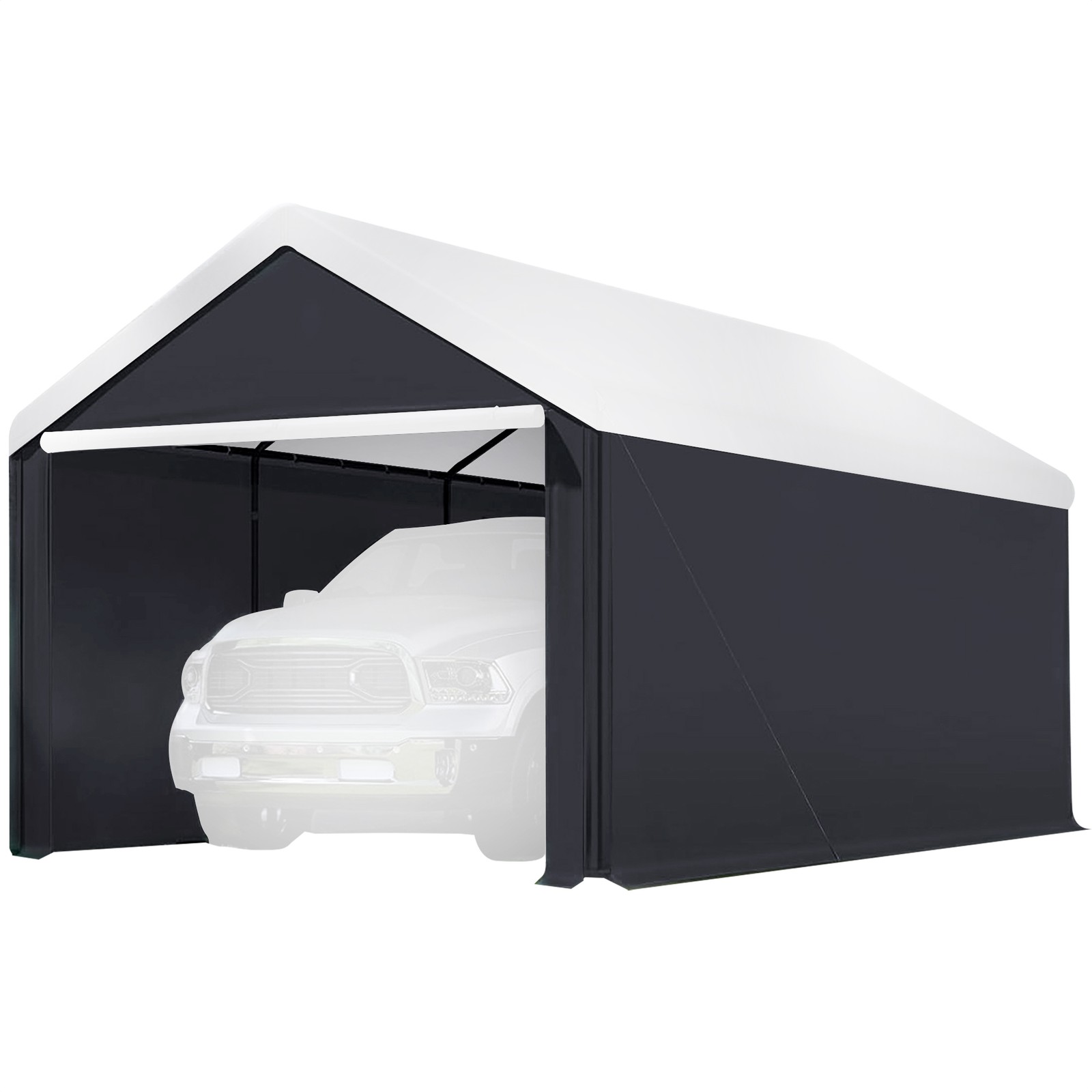 Domain 20x10 Foot Carport Tent Sidewalls, Black (sidewalls O