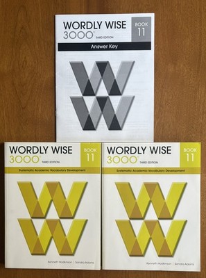 Wordly Wise 3000 Level 11 Student Workbooks and Answer Key SET  3rd edition