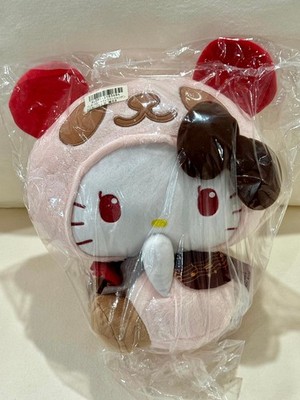 Panda Hello Kitty Classical Ribbon BIG Plush B Sideways   35 cm Authentic Japan