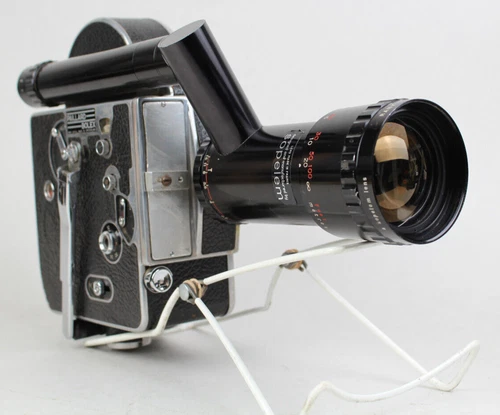 Câmera de Filme Paillard Bolex H-16 16mm + Lente Som Berthiot Pan-Cinor 17-85mm F2