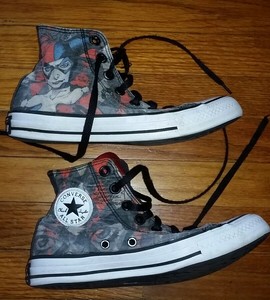 harley quinn converse shoes