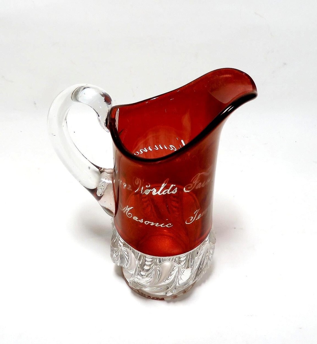 1893 Chicago World's Fair Masonic Temple Souvenir Red Flash