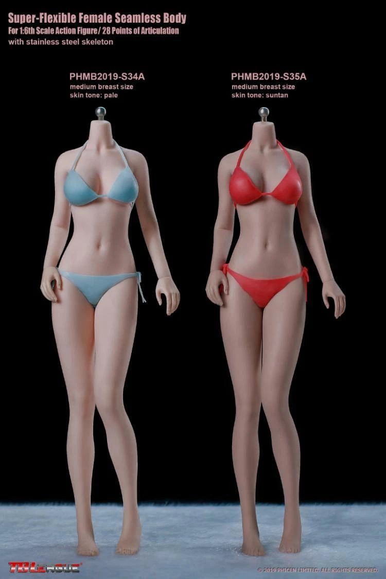 TBLeague 1/6 Girl Medium Breast Pale Skin Seamless Figure PHMB2019-S34A 12