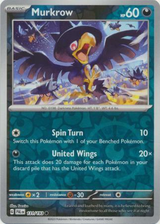 MURKROW 131/193 PALDEA EVOLVED (REVERSE HOLO, NM)