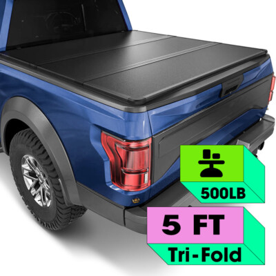 #ad #ad 5FT FRP Hard Tri Fold Tonneau Cover Short Truck Bed For 2016 2026 Toyota Tacoma $379.99