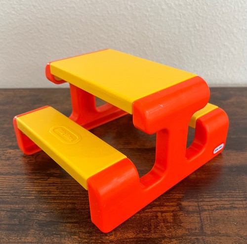 Vintage LITTLE TIKES Dollhouse PICNIC TABLE Outdoor Table Doll Furniture EUC! | eBay