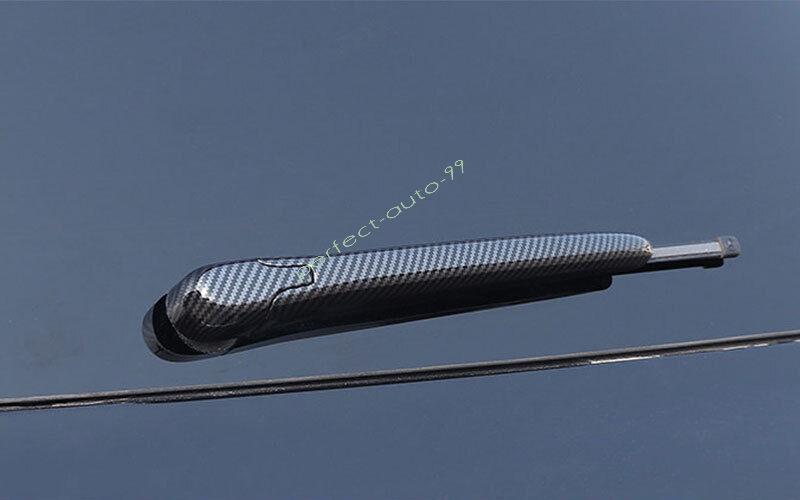 Black ABS Carbon Fiber Style Rear Window Wiper Cover For Mercedes GLE 2020-2024 – Self-Adhesive