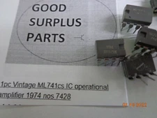 1pc Vintage ML741cs IC operational amplifier 1974 nos 7428