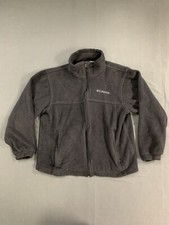 Columbia Black Mock Neck Fleece Full Zip Basic Jacket Youth Size 10/12