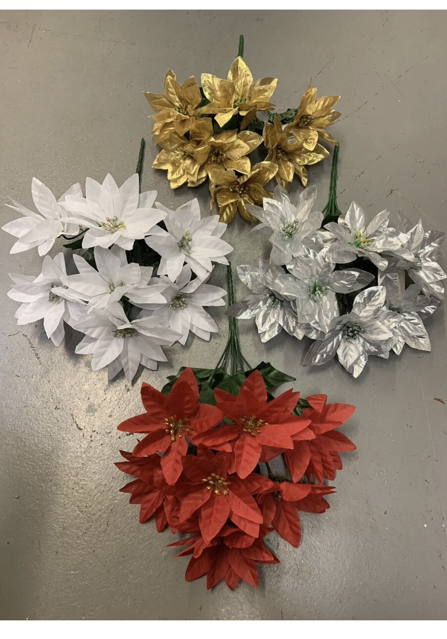 15x Joblot Christmas Flowers Foliage Bushes Picks Sprays Artificial