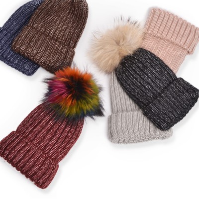 Sparkle Womens Wool Blend Knitted Hat 