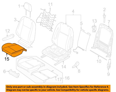 FORD OEM 17-23 E-Transit Driver Seat Components-Cushion Cover HK4Z9962901BC