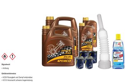 10L PEMCO iDRIVE 230 10W-30 Motoröl API SN/CH-4 ACEA A3/B3 inkl Additiv Schlauch