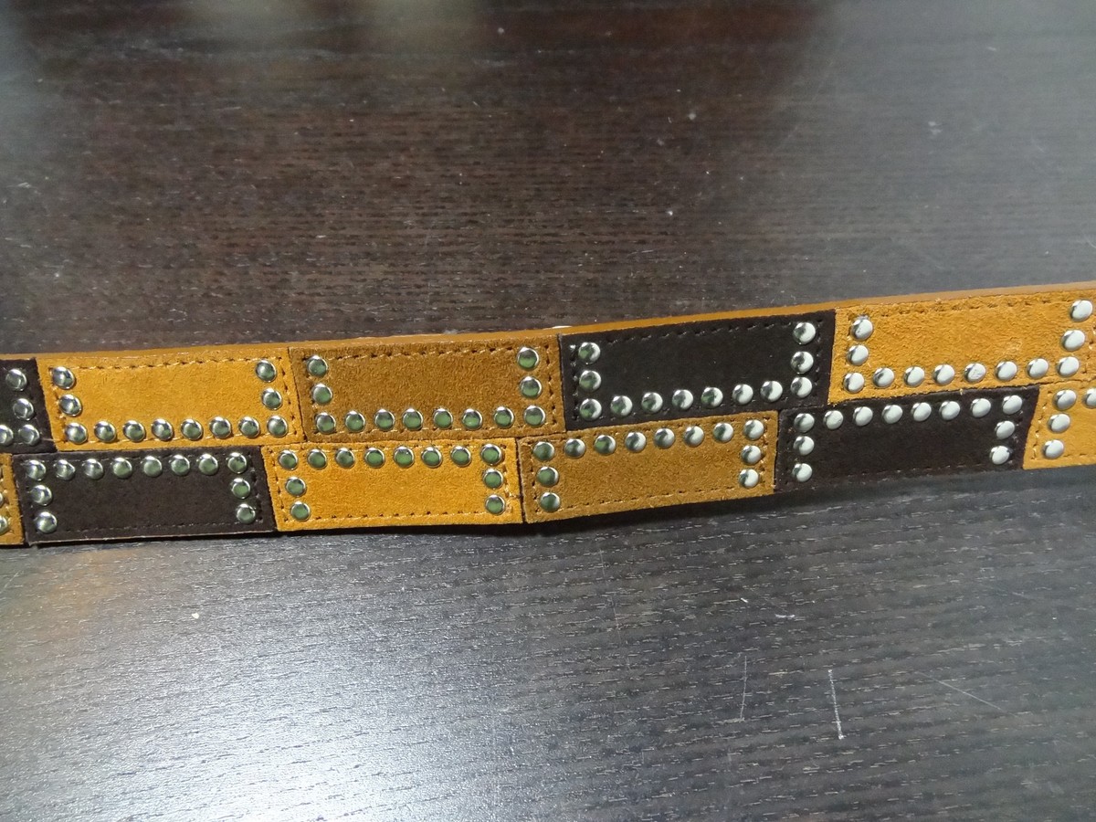 Michael Kors Suede Leather Studded Patchwork Belt Womans  display picture 1