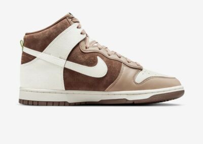 Nike Dunk HI Retro PRM Men's Size 11 Sail/Sail Khaki-LT Chocolate