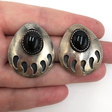 Southwest Navajo 925 Sterling Silver Black On...