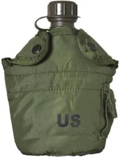 GI Od 1 Qt Canteen New W/Used Beautiful 1QT Canteen Cover W/Alice Clips US Army