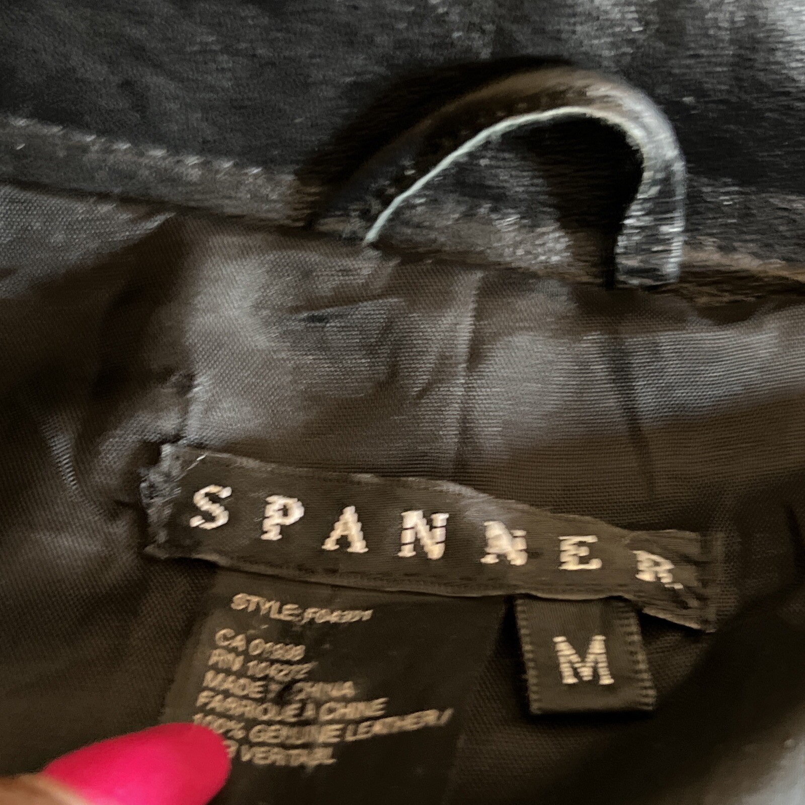 Spanner  Leather   Biker Jacket Full Zip Women's … - image 7