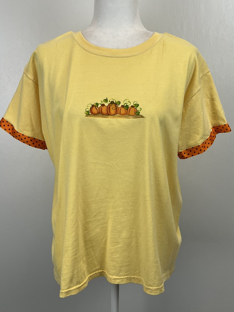 Vtg Womens Custom Fall Jeans Tshirt Outfit Sz 11 12 L GUC Handmade 90’s Pumpkins View 2