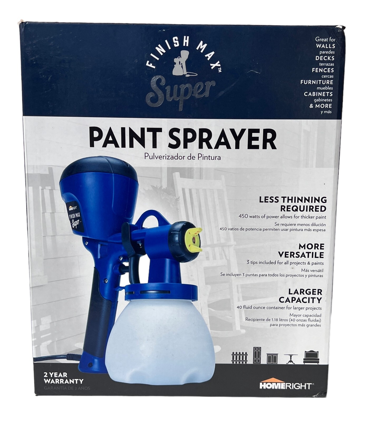 HomeRight Super Finish Max HVLP Paint Sprayer 450 Watts, Model