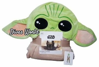 Disney Star Wars Baby Yoda Hooded Fleece Throw Blanket – Cosy Wrap