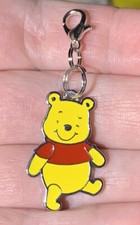 Silver Disney Winnie The Pooh Double Sided Charm Zipper Pull  Keychain Add On 