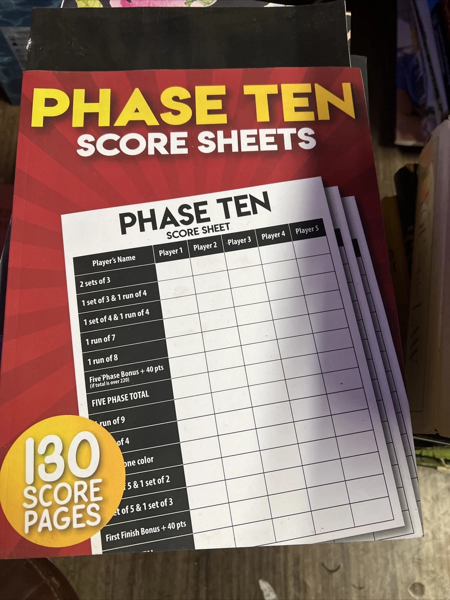 Card Game Score Pads