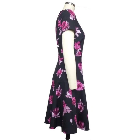 Abito Kate Spade Encore Rose linea A nero rosa 4 preppy matrimonio romantico