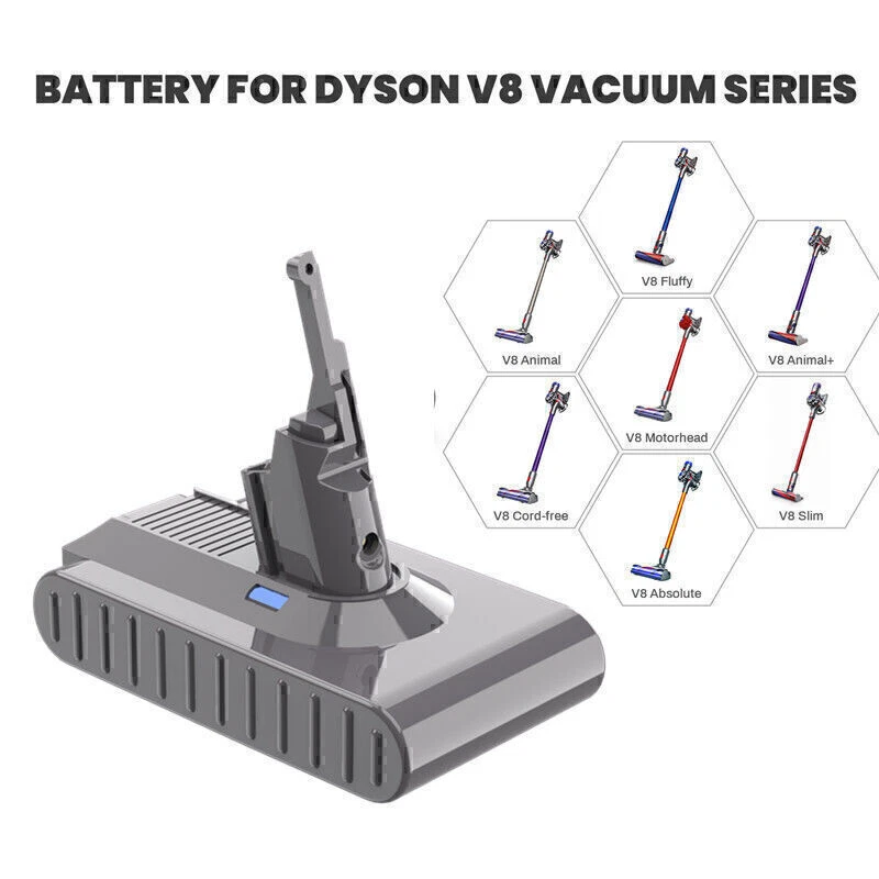 9500mAh Battery For Dyson V8 SV10 Absolute V8 Animal 967834-05 / Pre&Post Filter