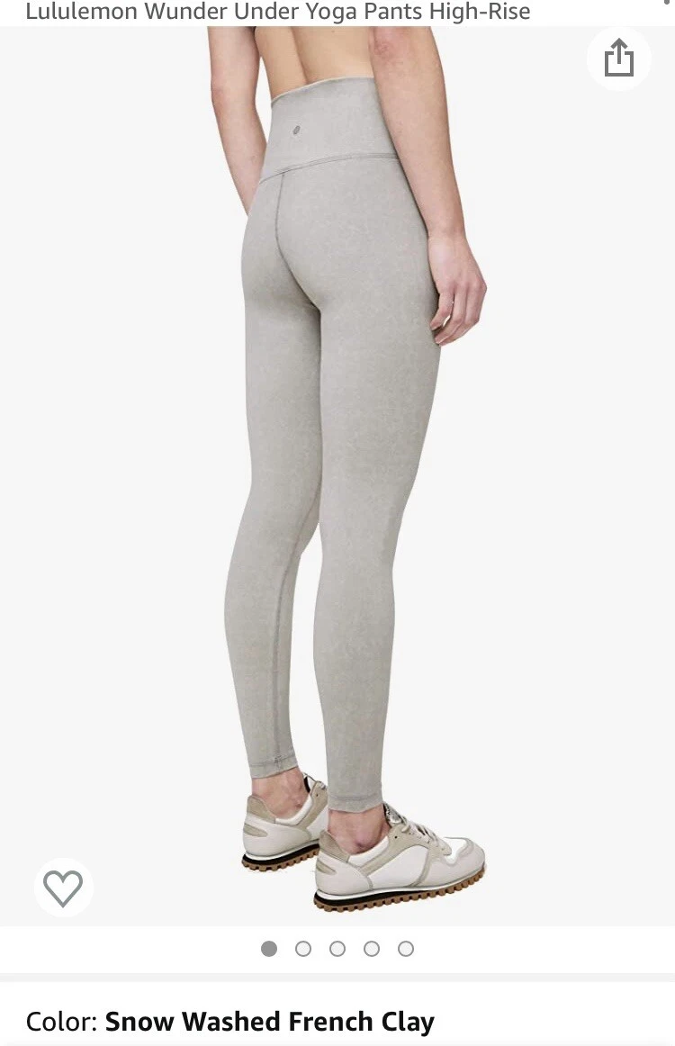 Lululemon Wunder Under 28 Discontinued Snow Washed French Clay