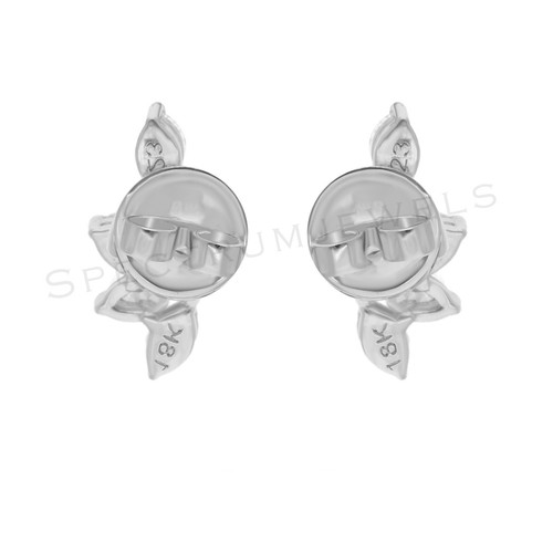 0.37 Ct Natural SI/H Pear Diamond Stud Earrings 18k White Solid Gold Jewelry - Picture 3 of 9