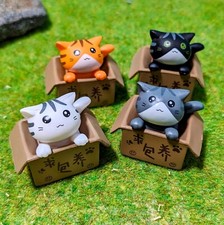 Mini Wichtel Katze im Karton "Lucky Cat" als Zubehör Wichtelzeit Wichtelstreich