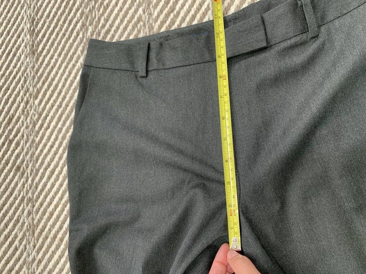 Pantalon Femme Brooks Brothers Taille 6 Gris Coupe Caroline Jambes Larges