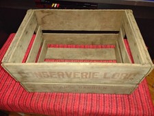 Old wood Mason Jar Crate Fruit Canning Industry "Conserverie Lord" Ange Gardien
