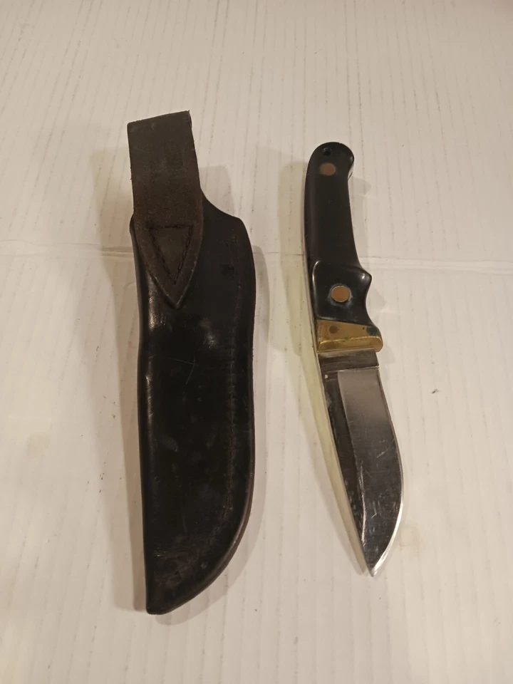 SCHRADE PH1 PRO HUNTER Mac Tools 3.5" FIXED BLADE LEATHER SHEATH USA - Image 2 of 4