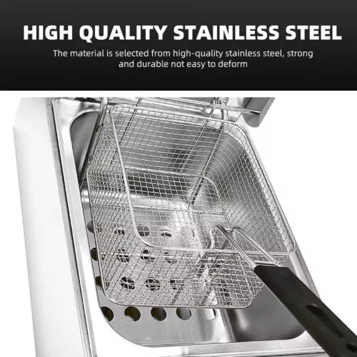 Fritteuse 10L Edelstahl Kaltzonen Öl-Friteuse 2500W 6 Liter Fritöse Frittöse - Bild 5 von 21