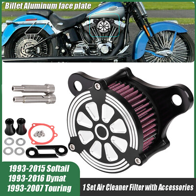 CNC Cut Air Cleaner Red Intake Filter For Harley Heritage Softail Night Train
