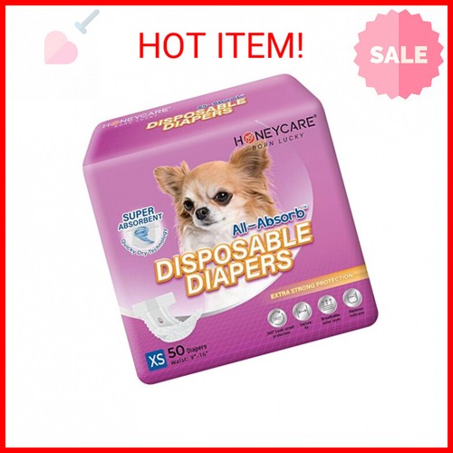 HONEY CARE AllAbsorb Disposable Female Dog Diapers Extra Small Size