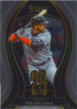 Nelson Cruz 2021 Panini Select Baseball 25 MAN INSERT Card #25M-24 Minnesota