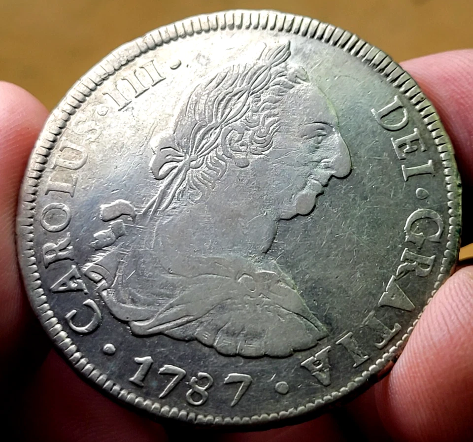 1787 SPANISH COLONIAL POTOSI 8 Reales SILVER DOLLAR - AMERICAN POCKET CHANGE - Image 2 of 4