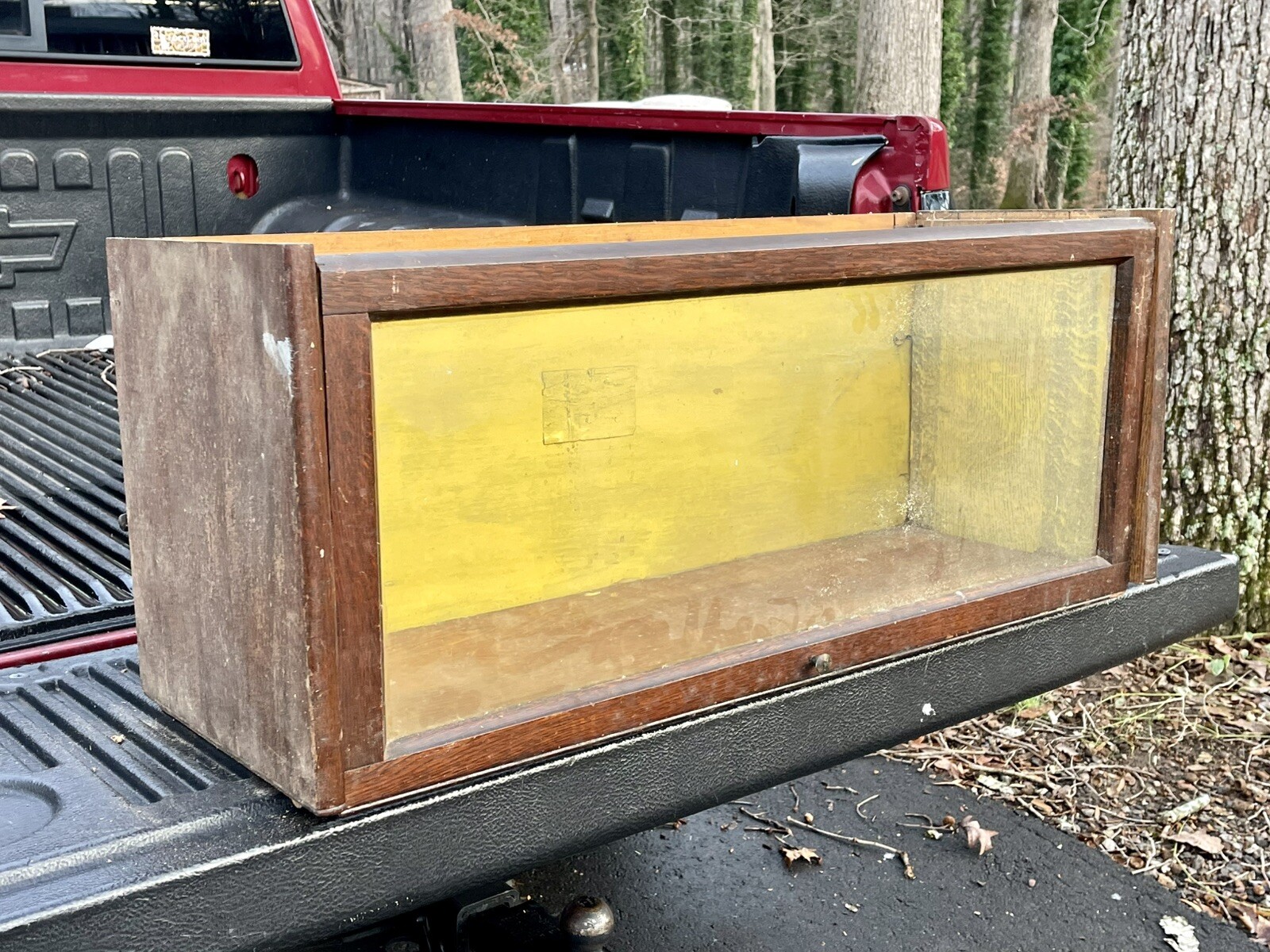 Antique Oak Lundstrom Barrister Bookcase Section NEEDS WORK *b