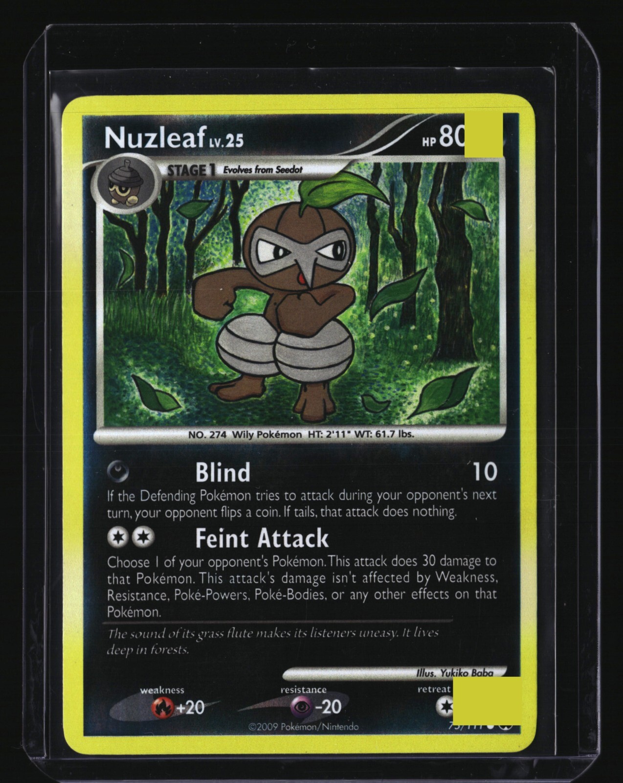 Pokemon NUZLEAFÂ 75/111 Reverse Holo (2009 Rising Rivals) LP/Light Play