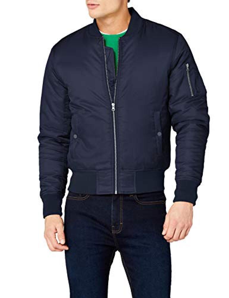 (TG. M) Urban Classics Basic Bomber Jacket, Giacca Uomo, Blau (Navy 155), Medium