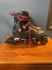 Rollerblade Macroblade 80 W Women  s Roller Skates Sz 9 Black Red Inline Skates